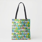 Colorful Pots and Cactus Pattern Tote Bag (Voorkant)
