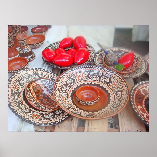 Colorful Pottery op een vakbeurs Poster (Voorkant)