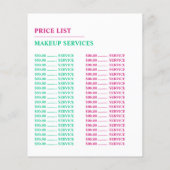 Colorful Powder, Makeup Artist Adverteren Flyer (Achterkant)