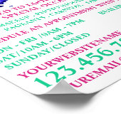 Colorful Powder, Makeup Artist Adverteren Poster (Hoek)