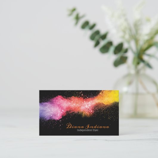 Colorful Powders Yarn Dyeing Visitekaartje (Staand voorkant)