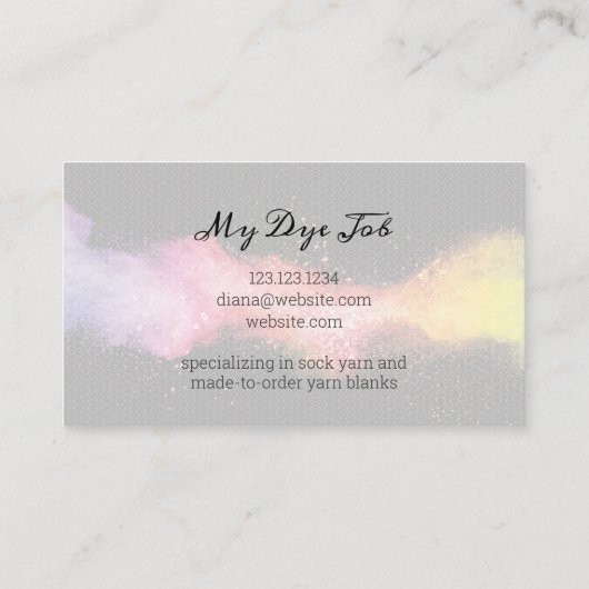 Colorful Powders Yarn Dyeing Visitekaartje (Achterkant)