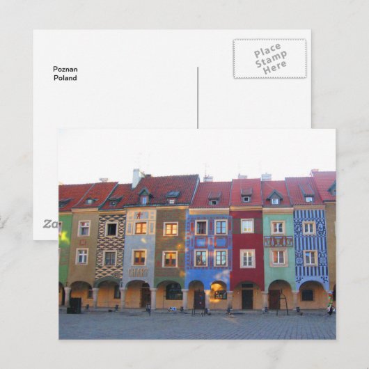 Colorful Poznan Briefkaart (Voorkant / Achterkant)