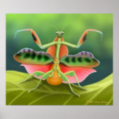 Colorful Praying Mantis Bug Poster (Voorkant)