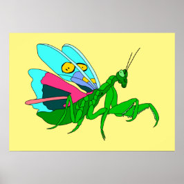 Colorful Praying Mantis Poster