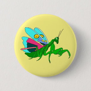 Colorful Praying Mantis Ronde Button 5,7 Cm