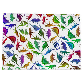 Colorful Prehistorische Dinosaurs Gift Bag Large Cadeautasje