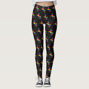 Colorful Pride Colors Unicorn Socks Leggings