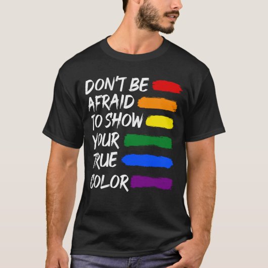 Colorful Pride LGBTQ Gay Lesbian Queer T-shirt (Voorkant)