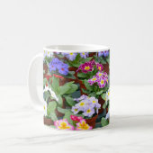 Colorful primros print koffie-mok koffiemok (Voorkant links)