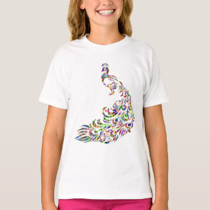 Colorful Prismatic Peacock Bird Novelty T-Shirt