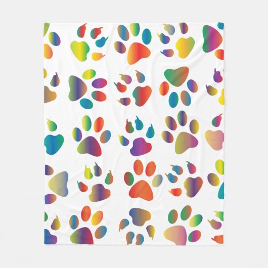 Colorful prismatic rainbow animal fleece deken (Voorkant)