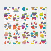 Colorful prismatic rainbow animal fleece deken (Voorkant (Horizontaal))