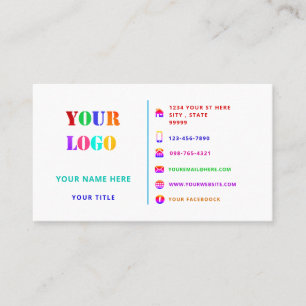 Colorful Professional Logo, Info, Motto - vers Visitekaartje