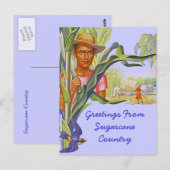COLORFUL PROMO TRAVEL SUGARCANE HARVEST BRIEFKAART (Voorkant / Achterkant)