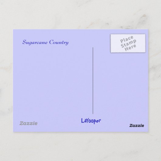 COLORFUL PROMO TRAVEL SUGARCANE HARVEST BRIEFKAART (Achterkant)