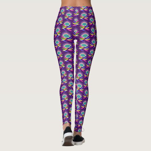 Colorful Protea Leggings (Achterkant)