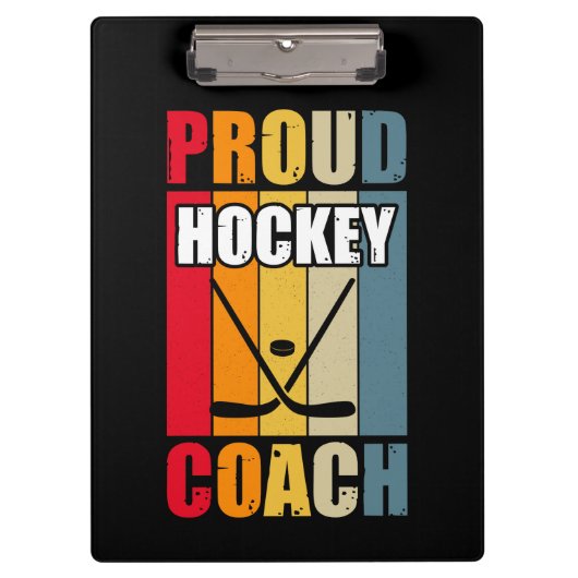 Colorful Proud Hockey Coach Klembord (Voorkant)