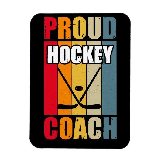 Colorful Proud Hockey Coach Magneet (Verticaal)
