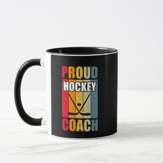 Colorful Proud Hockey Coach Mok (Links)