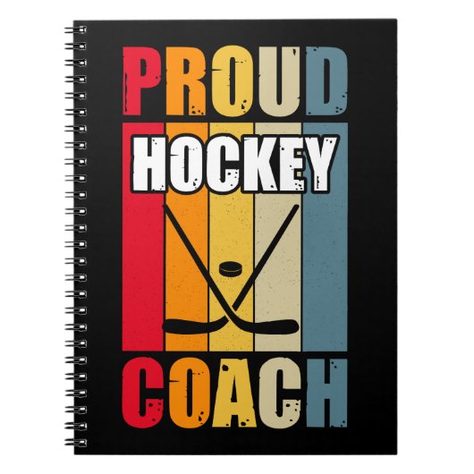 Colorful Proud Hockey Coach Notitieboek (Voorkant)