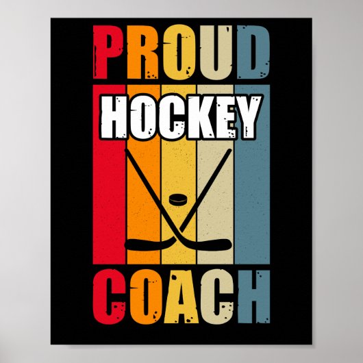 Colorful Proud Hockey Coach Poster (Voorkant)