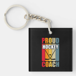 Colorful Proud Hockey Coach Sleutelhanger