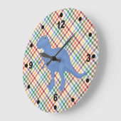 Colorful Pset & Dinosaur Kind Clock Grote Klok (Hoek)