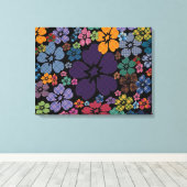Colorful Pset Flowers Canvas Afdruk (Insitu (Houten vloer))