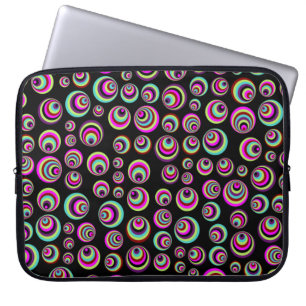Colorful Psych Spots + uw achtergrond en idee Laptop Sleeve