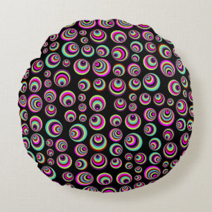 Colorful Psych Spots + uw achtergrond en idee Rond Kussen