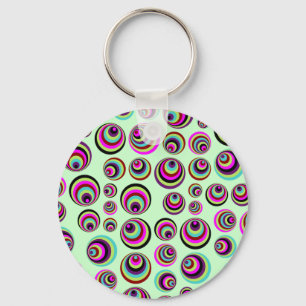 Colorful Psych Spots + uw achtergrond en idee Sleutelhanger