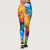 Colorful Psychedelic Abstract Leggings (Achterkant)