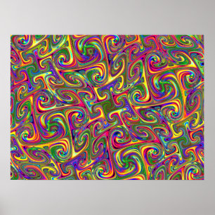 Colorful Psychedelic Abstract Poster