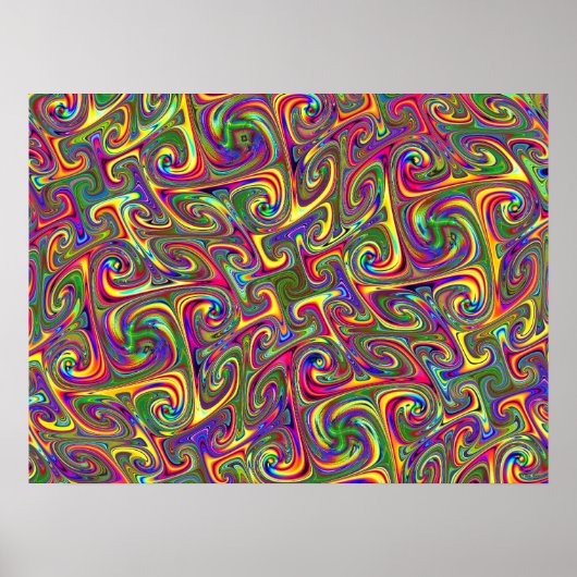Colorful Psychedelic Abstract Poster (Voorkant)