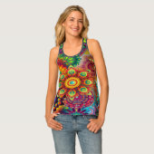 Colorful Psychedelic All-Over Women's Tanktop (Voorkant volledig)