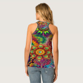 Colorful Psychedelic All-Over Women's Tanktop (Achterkant volledig)