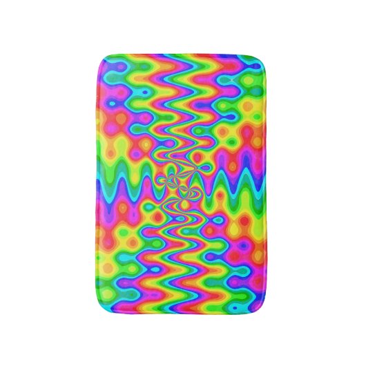 Colorful Psychedelic Art Bath Mat (Voorkant Verticaal)
