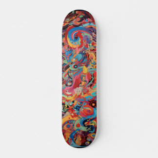 Colorful psychedelic art persoonlijk skateboard