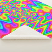 Colorful Psychedelic Art Sherpa Fleece Blanket Deken (3/4)