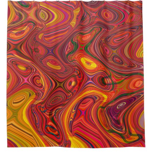 Colorful psychedelic background made of interweavi douchegordijn (Voorkant)