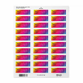 Colorful Psychedelic Butterfly Design Etiket (Full Sheet)