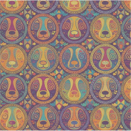 Colorful Psychedelic Cat Sticker  (Voorkant)