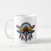 Colorful Psychedelic Dragonfly Dreamcatcher Boho Koffiemok (Links)