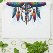 Colorful Psychedelic Dragonfly Dreamcatcher Boho Theedoek (Gevouwen)
