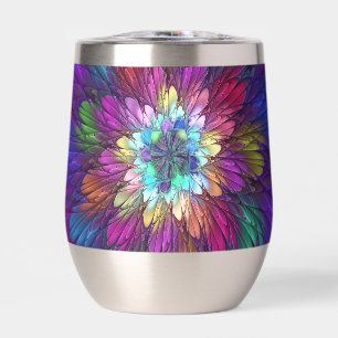 Colorful Psychedelic Flower Abstract Fractal Art