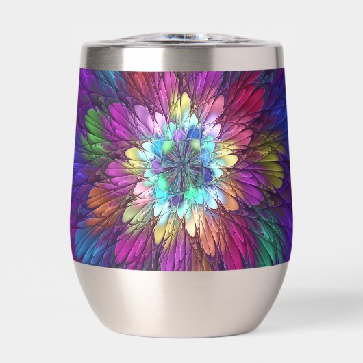 Colorful Psychedelic Flower Abstract Fractal Art (Voorkant)