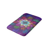 Colorful Psychedelic Flower Abstract Fractal Art Badmat (Gekanteld)
