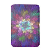 Colorful Psychedelic Flower Abstract Fractal Art Badmat (Voorkant Verticaal)