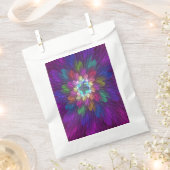 Colorful Psychedelic Flower Abstract Fractal Art Bedankzakje (Geknipt)